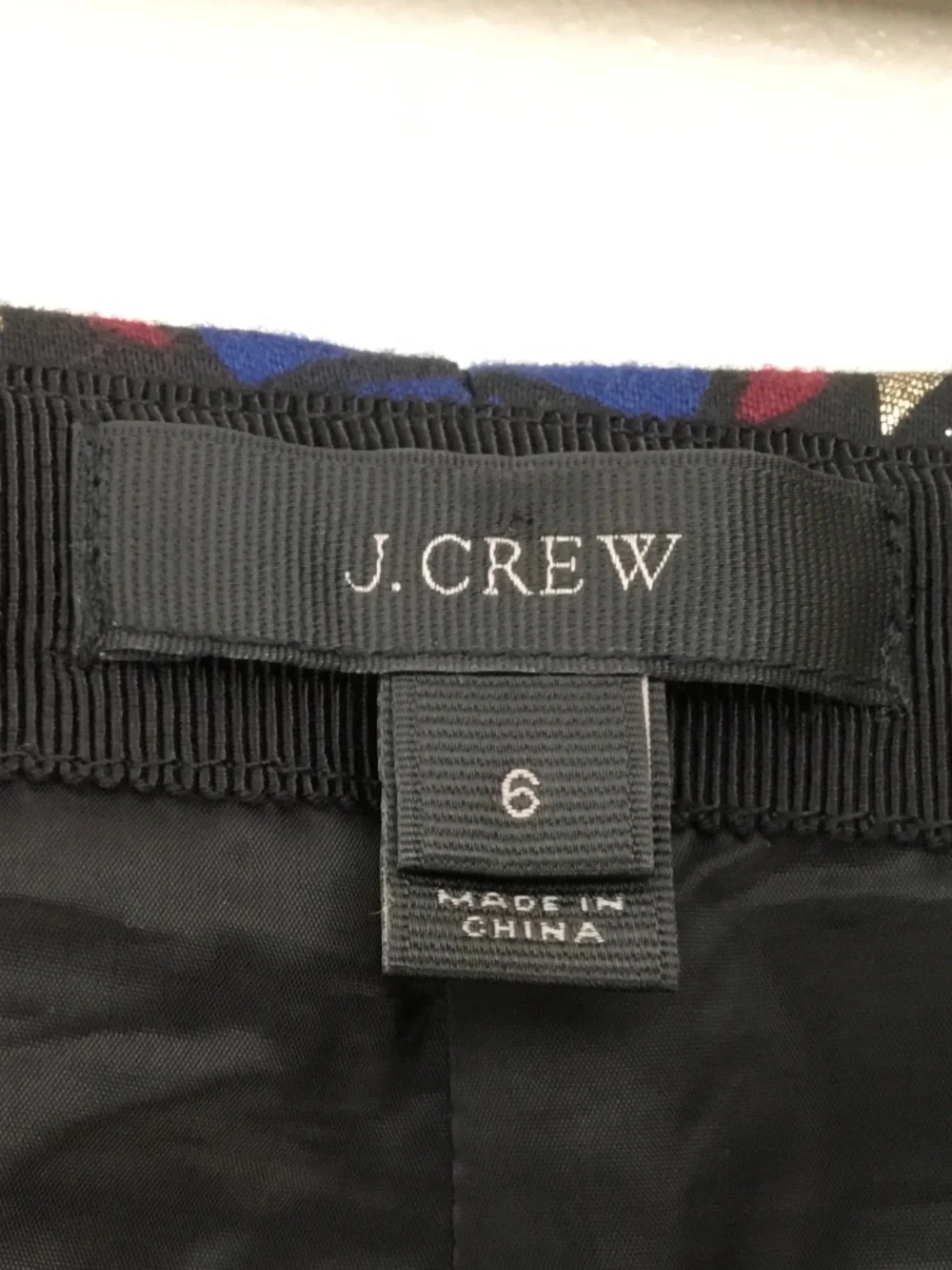 J. Crew Blue Metallic Aztec/Geometric Jacquard Mini Skirt